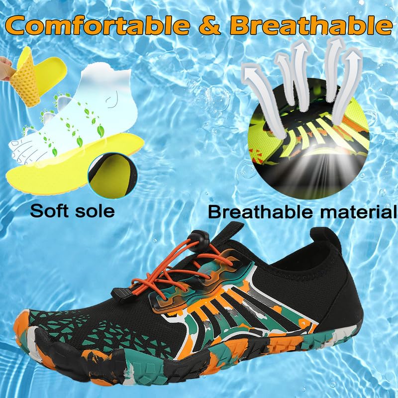 LIZRHA Water Shoes for Men and Women Quick Dry Aqua Swim Barefoot Shoes for Outdoor Fishing Beach Pool Boat Surfing Walking Water Park and Yoqa Activities - Image 2